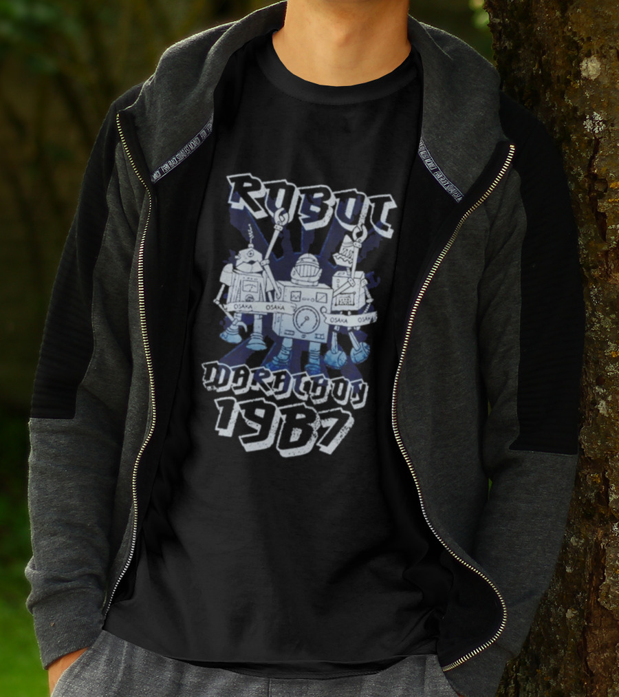 Robot Osaka Marathon 1987 Racing Bots T-Shirt