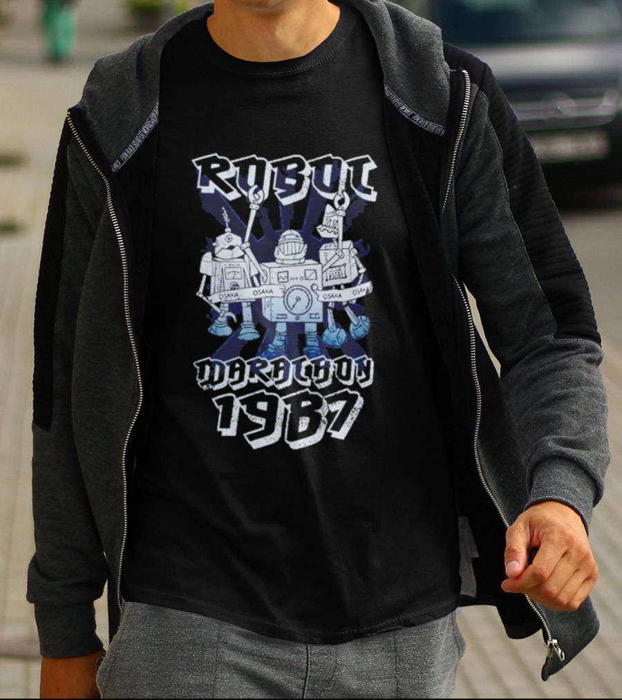 Robot Osaka Marathon 1987 Racing Bots T-Shirt