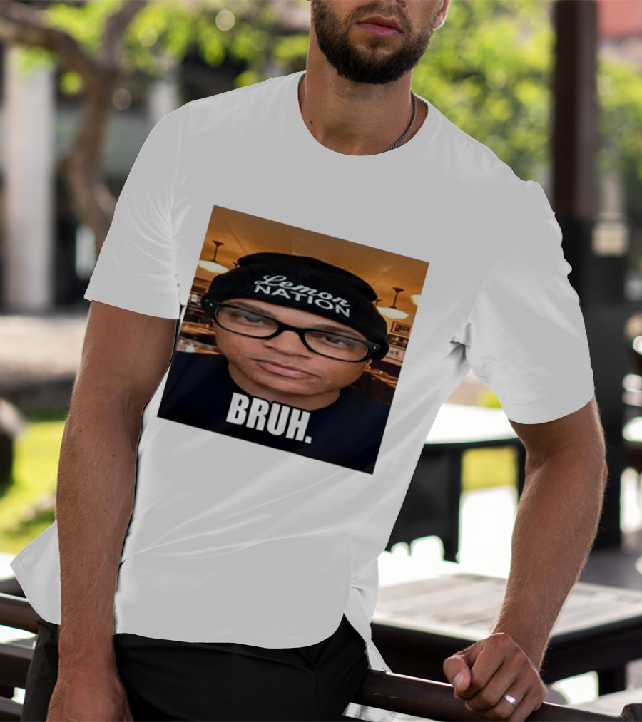 Lemon Nation Beanie Glasses Meme Bruh T-Shirt