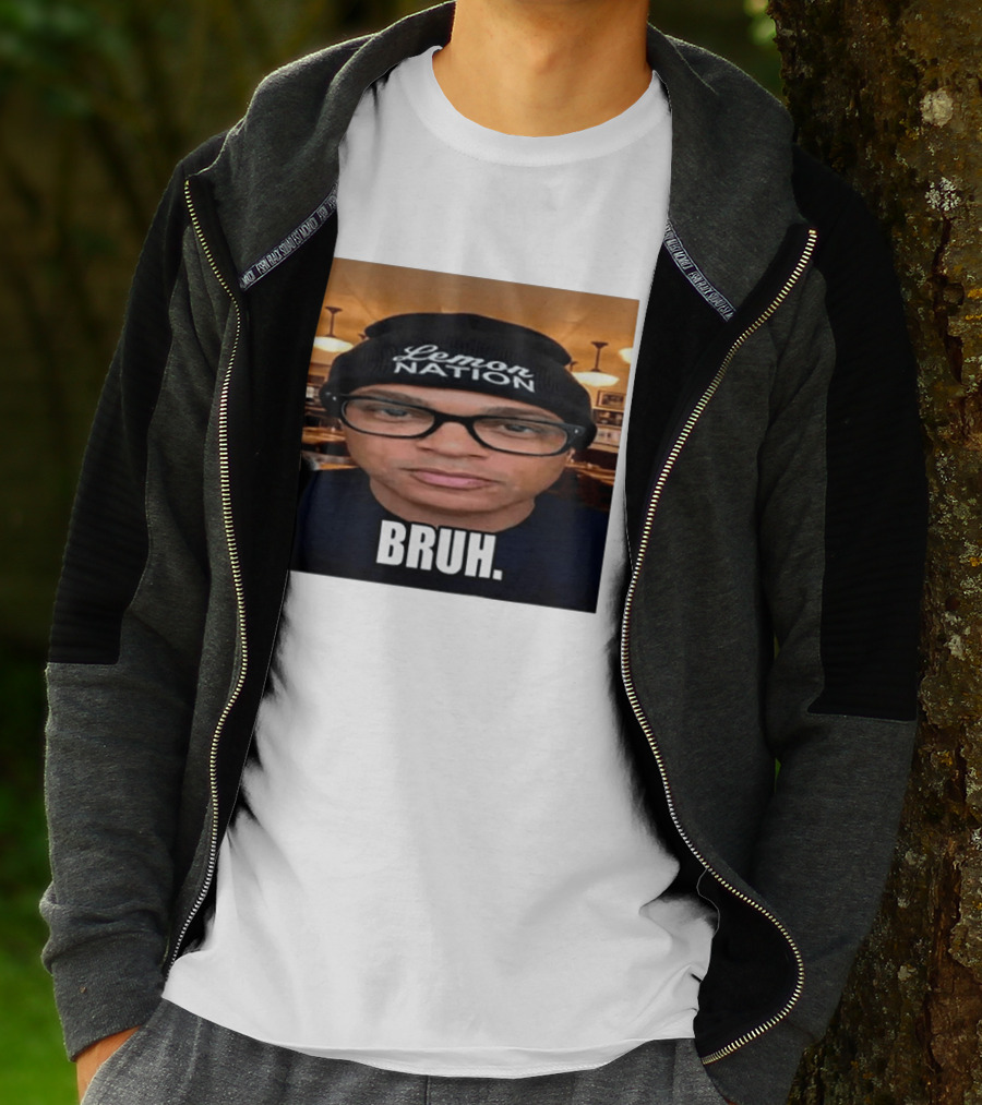 Lemon Nation Beanie Glasses Meme Bruh T-Shirt