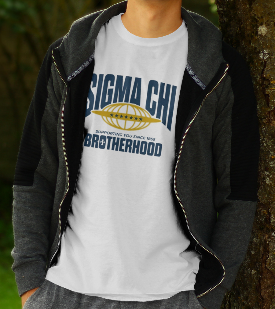 Sigma Chi Supporting You Since 1855 Brotherhood Stars T-Shirt