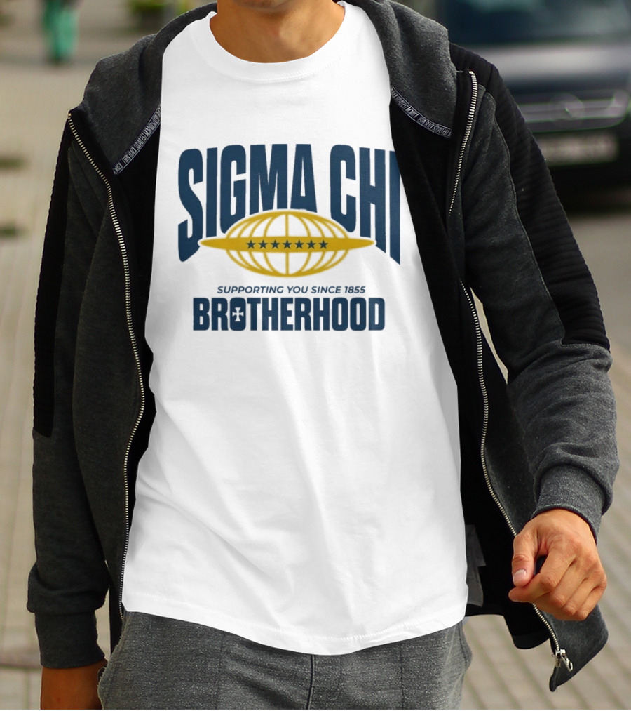 Sigma Chi Supporting You Since 1855 Brotherhood Stars T-Shirt