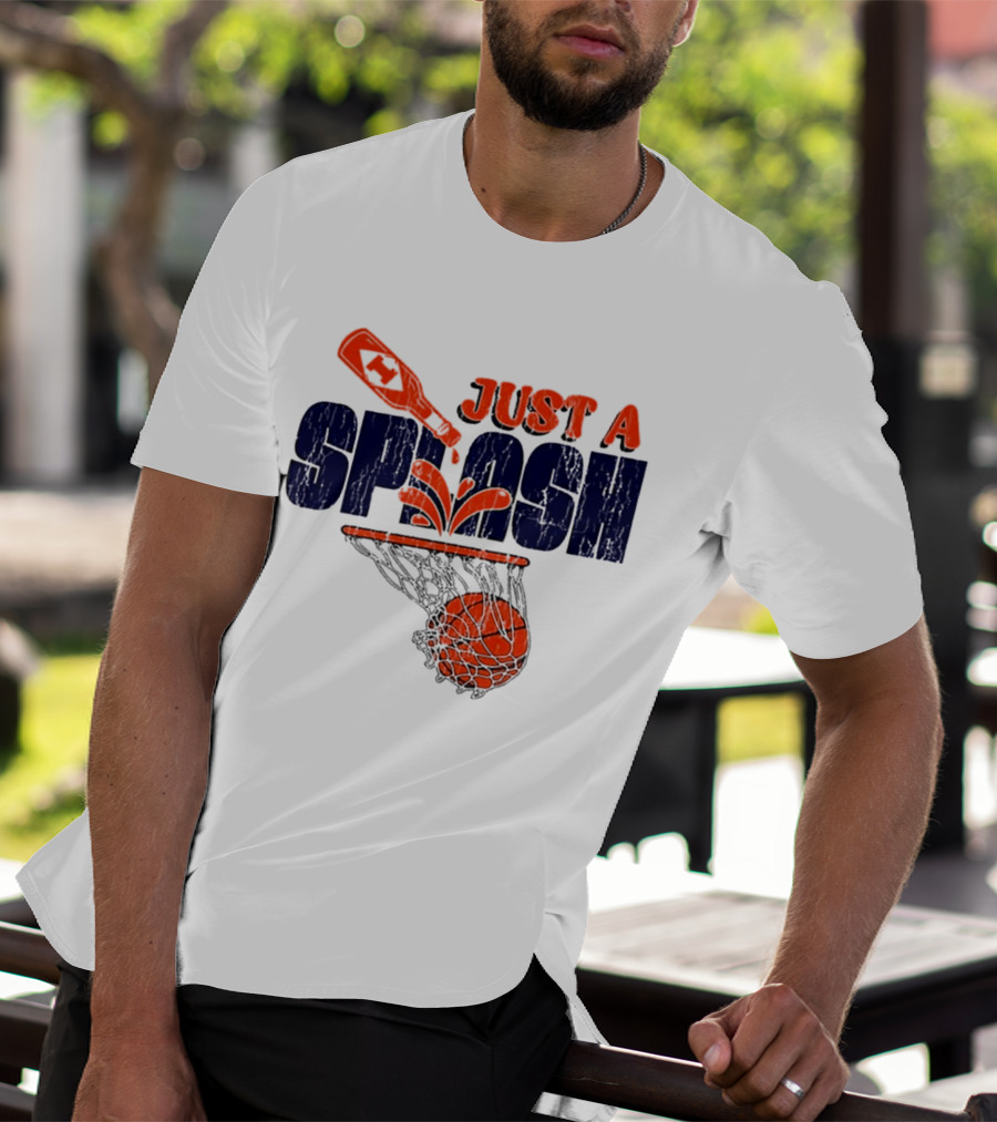 JUST A SPLASH Basketball Bottle Net Hoops T-Shirt