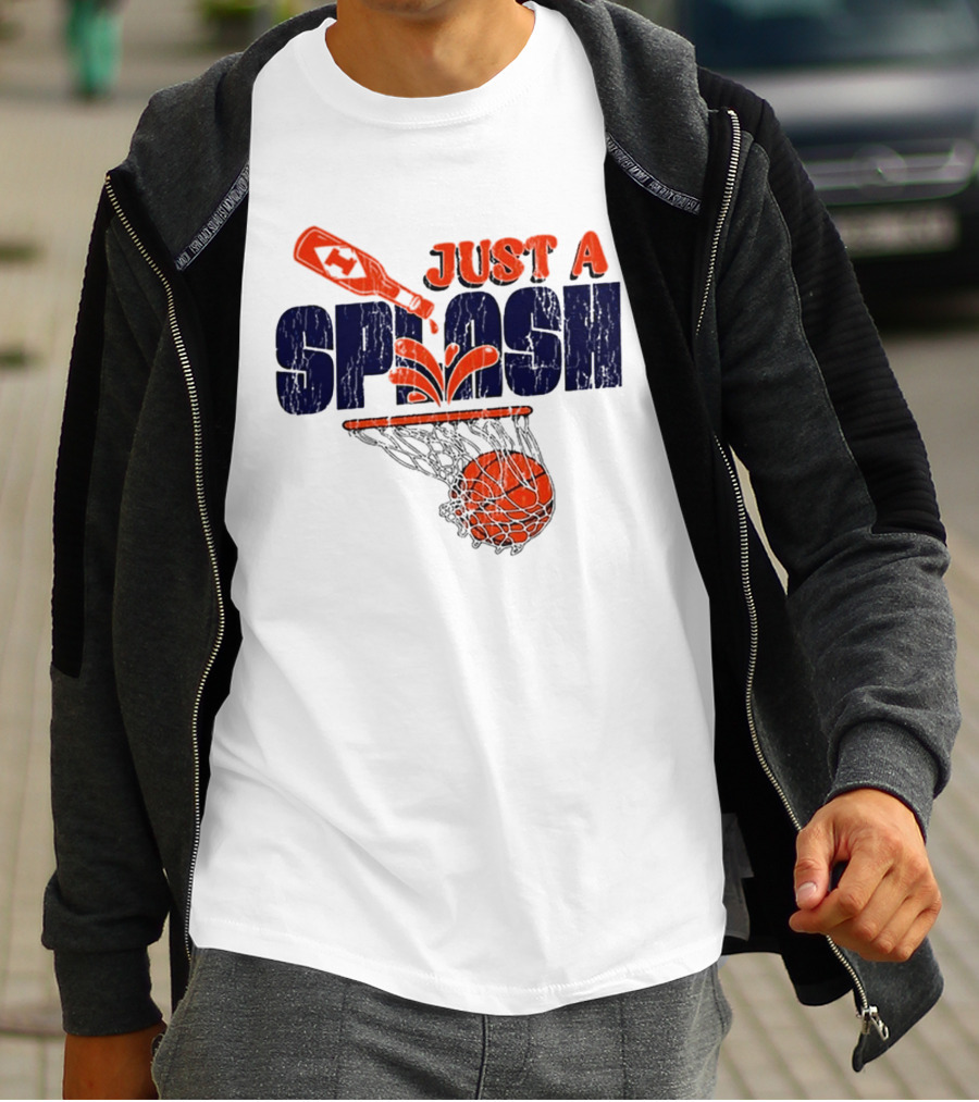 JUST A SPLASH Basketball Bottle Net Hoops T-Shirt