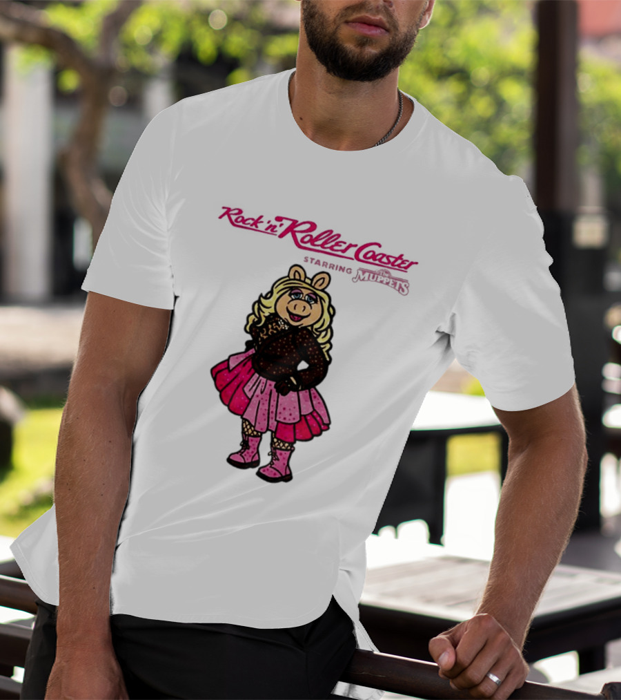 Miss Piggy Rockin' Roller Rhinestone Disney Muppets Couture Fashion T-Shirt