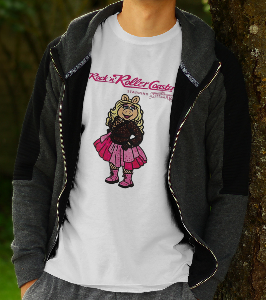 Miss Piggy Rockin' Roller Rhinestone Disney Muppets Couture Fashion T-Shirt