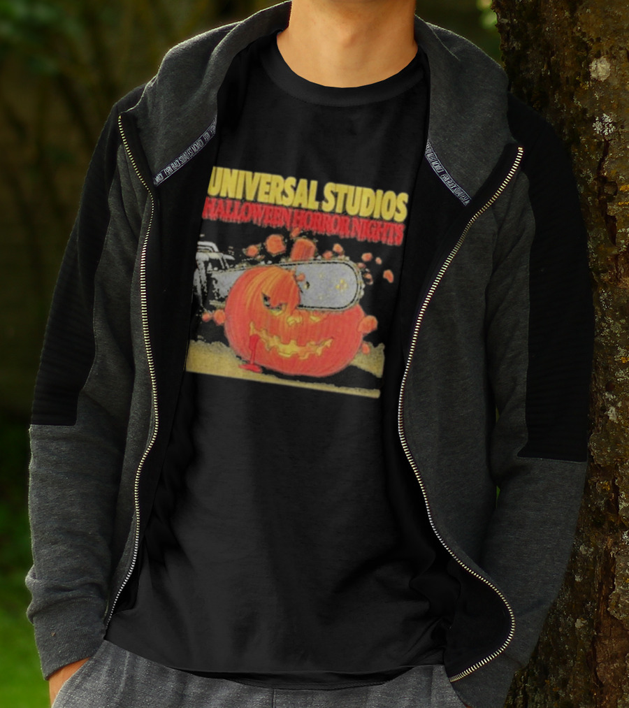 Universal Studios Halloween Horror Nights Pumpkin Chainsaw T-Shirt