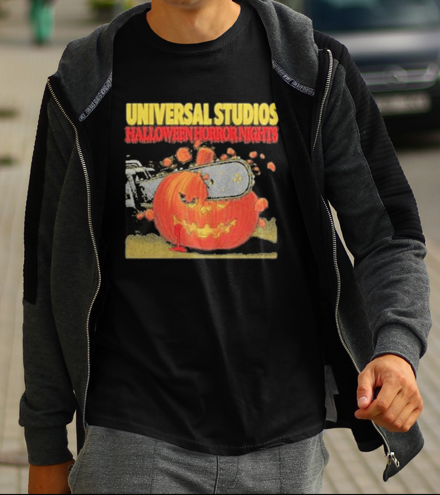 Universal Studios Halloween Horror Nights Pumpkin Chainsaw T-Shirt