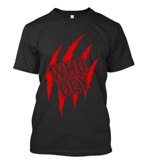 Who Dey Claw Cincinnati Bengals White Orange Black T-Shirt