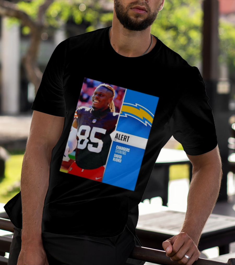 Alert Chargers Signing David Njoku Player 85 T-Shirt