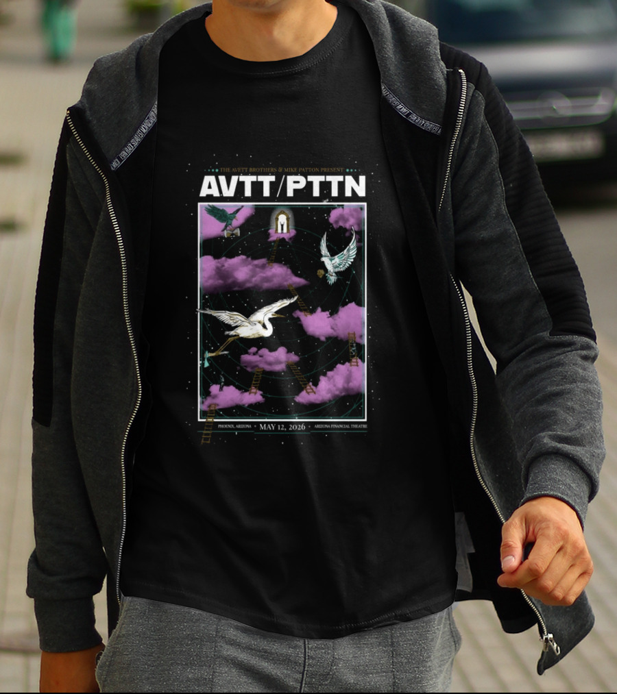 The Avett Brothers Mike Patton Present AVTT PTTN Phoenix Arizona May 12 2026 Arizona Financial Theatre T-Shirt