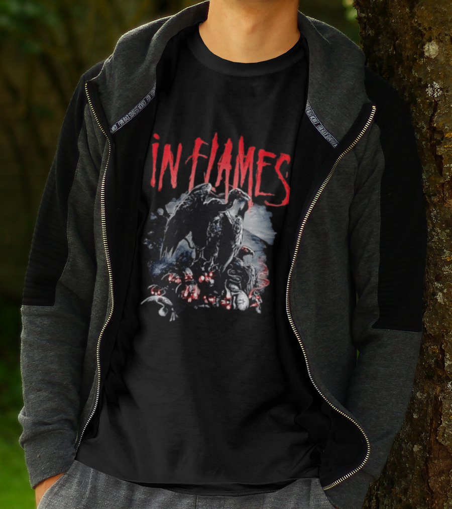 In Flames Meet Your Maker Gothic Vulture Scene T-Shirt