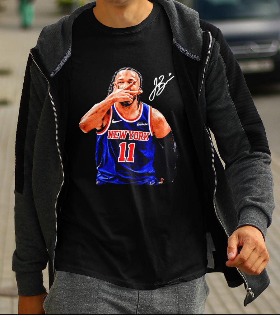 Jalen Brunson New York Knicks Jersey Number 11 Signature Series T-Shirt
