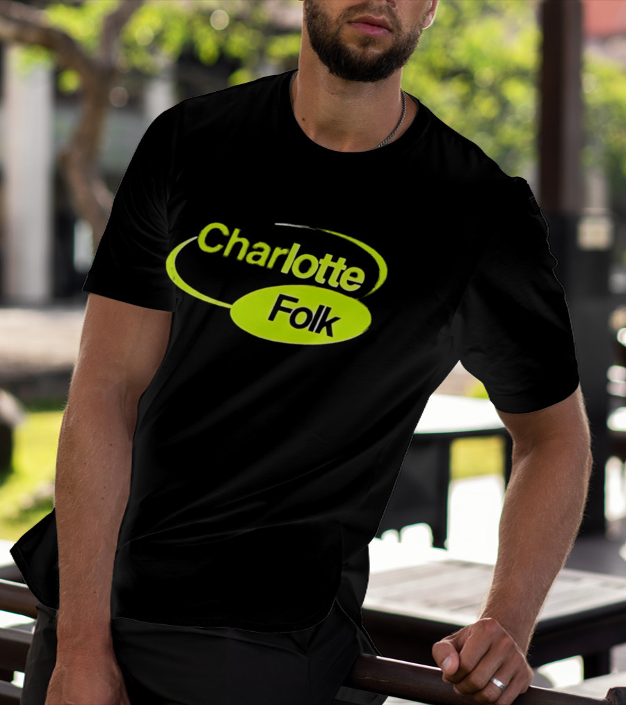 Charlotte Folk Neon Green Swirl T-Shirt