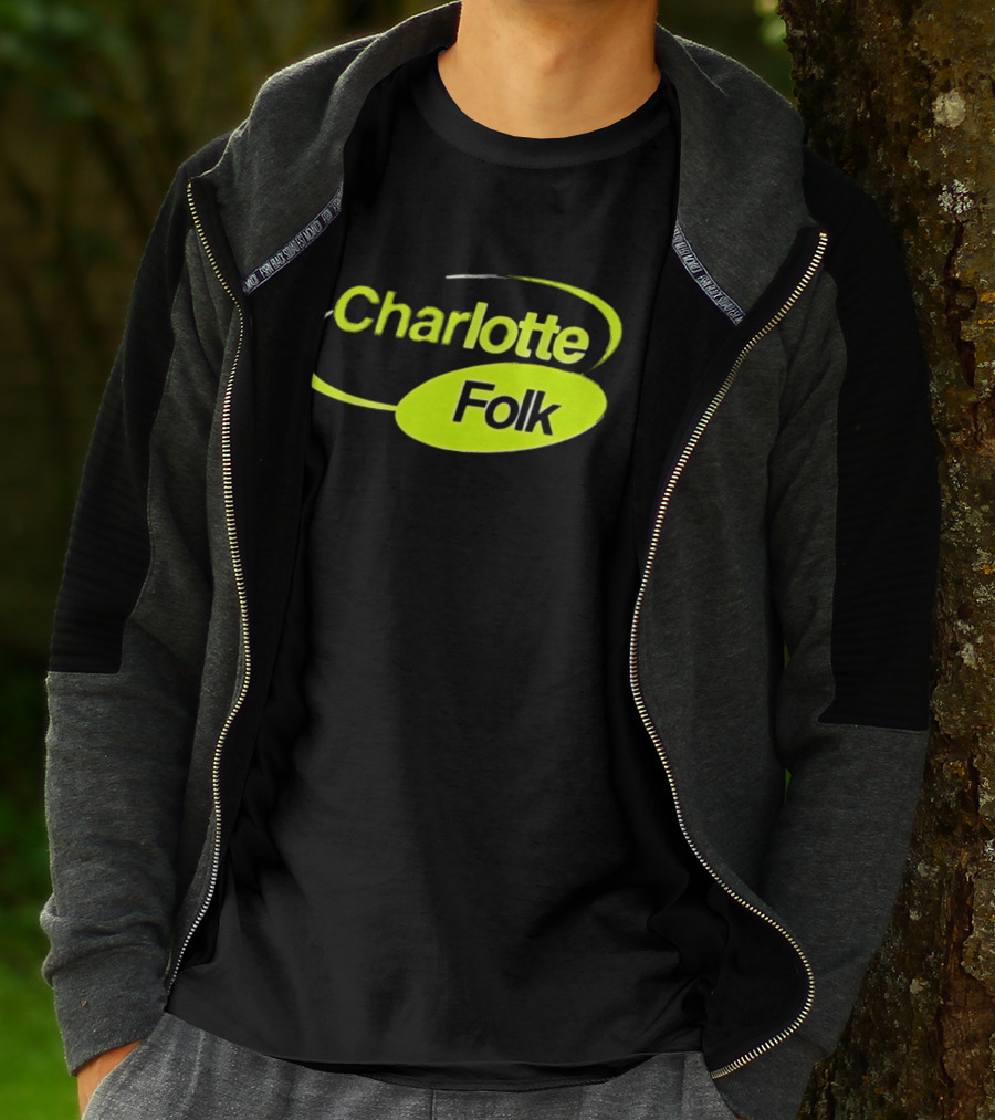 Charlotte Folk Neon Green Swirl T-Shirt