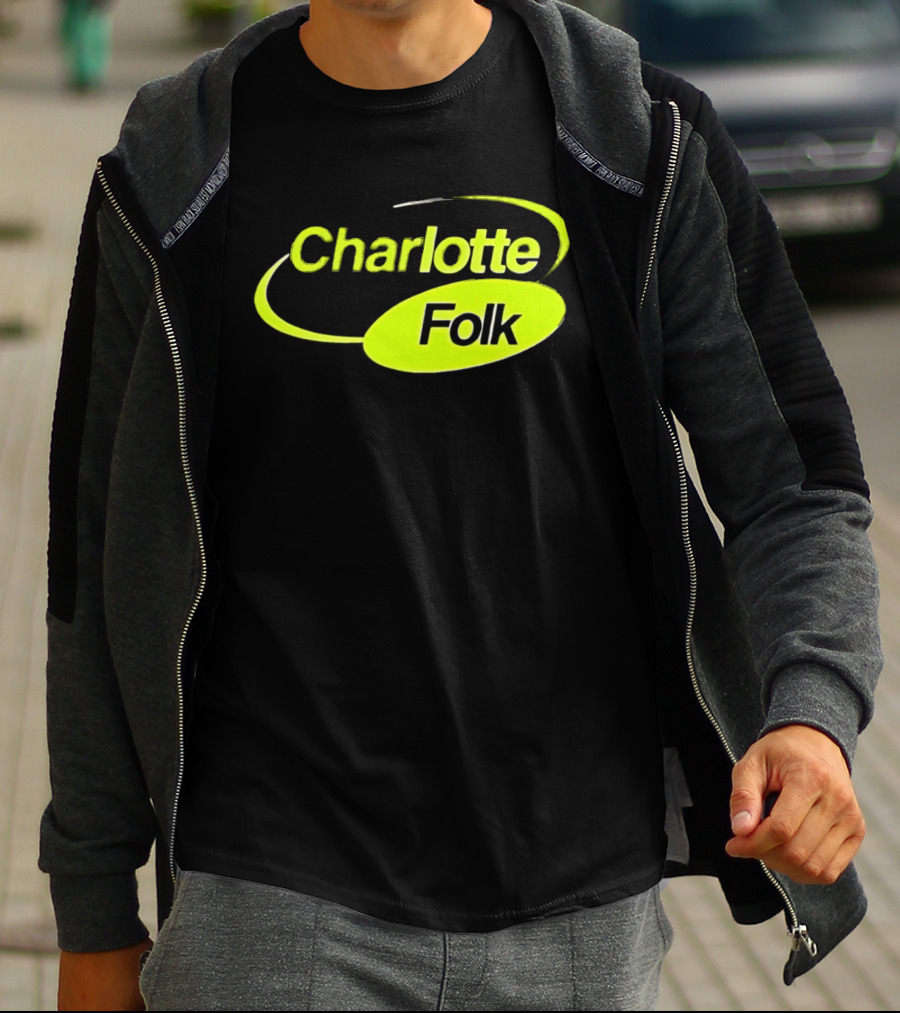 Charlotte Folk Neon Green Swirl T-Shirt
