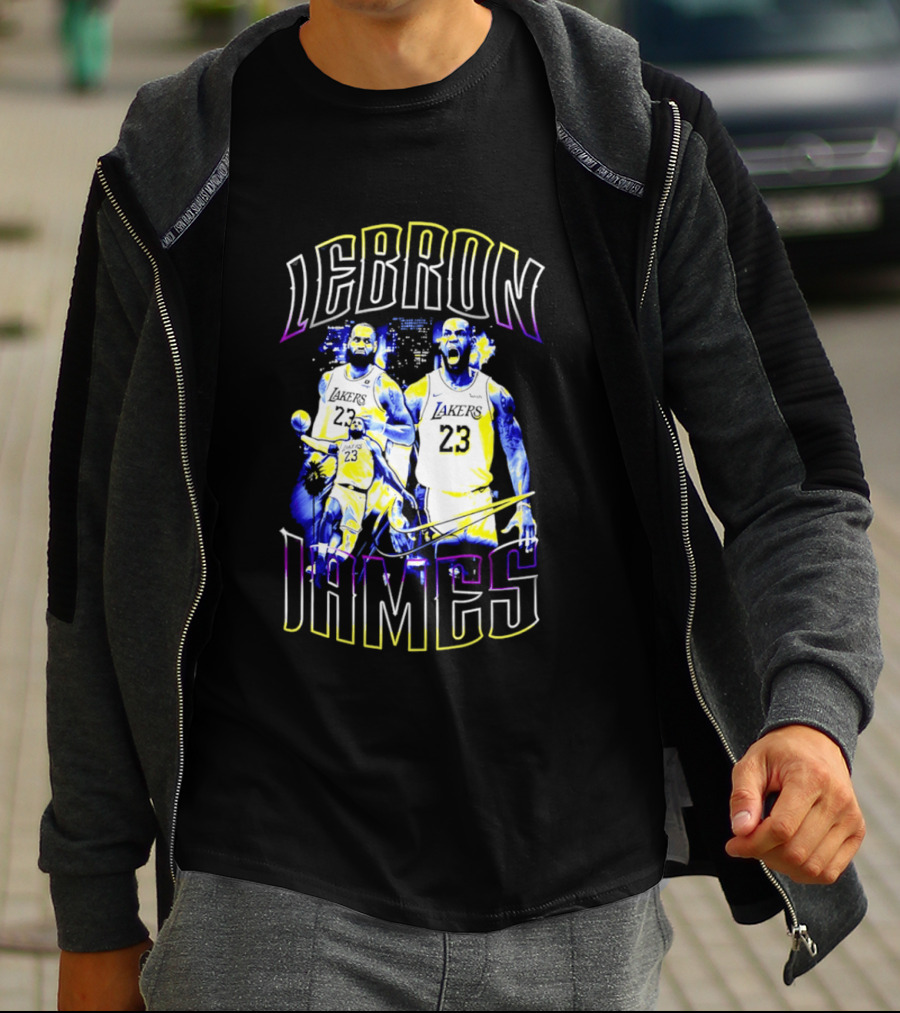 LeBron James Los Angeles Lakers Iconic Basketball T-Shirt