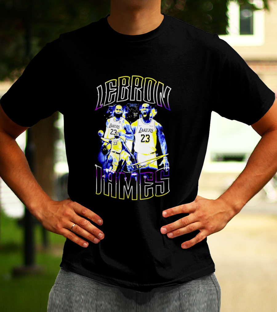 LeBron James Los Angeles Lakers Iconic Basketball T-Shirt