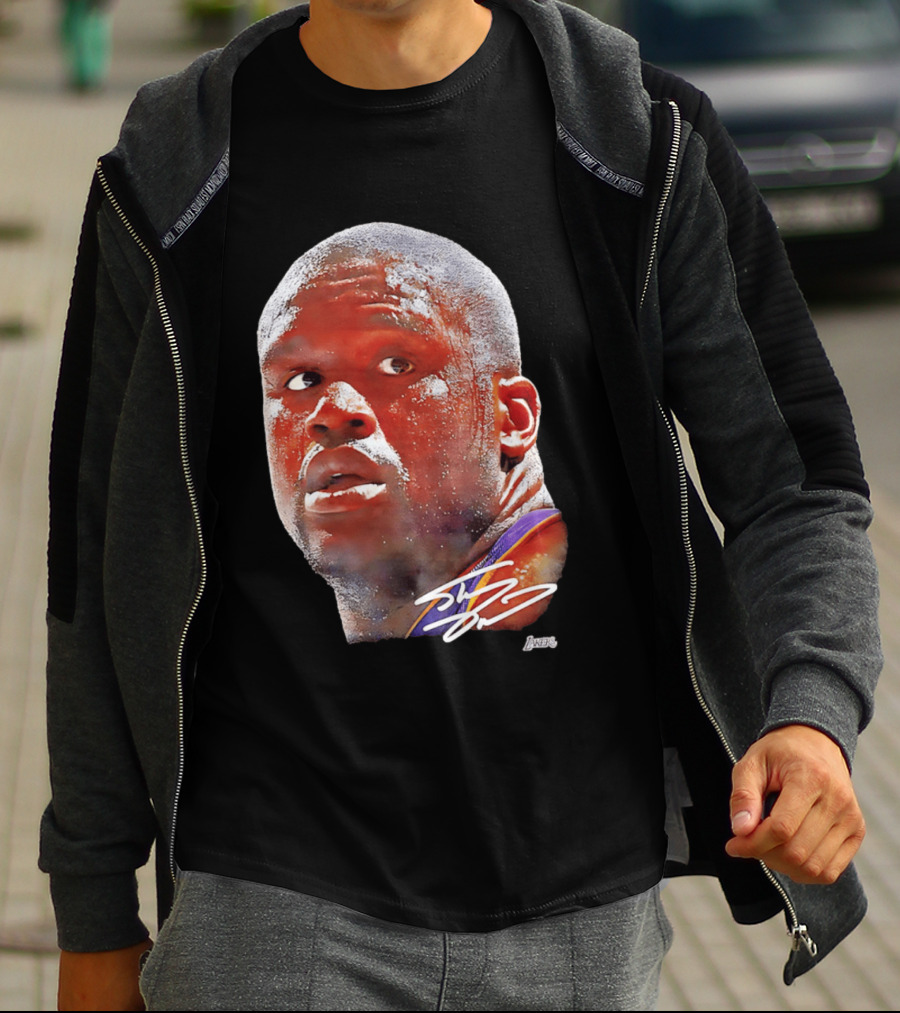 Los Angeles Lakers Shaquille O'Neal Signature Big Face Legends T-Shirt
