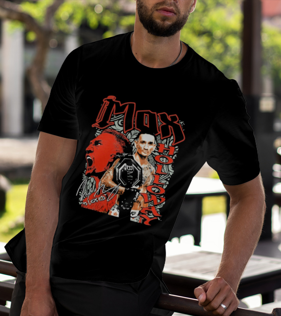 Max Holloway 2026 Bold Red Fighter T-Shirt