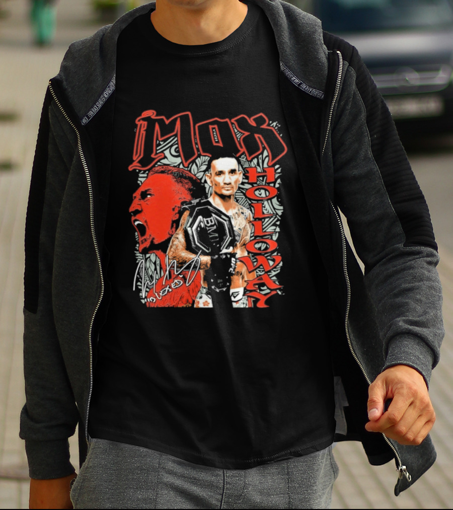 Max Holloway 2026 Bold Red Fighter T-Shirt