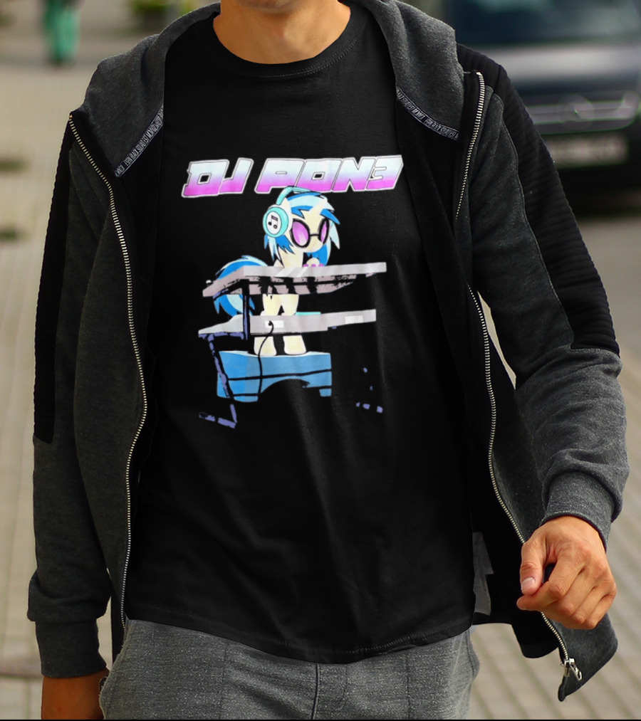 DJ Pon3 My Little Pony Character With Headphones And Turntable T-Shirt