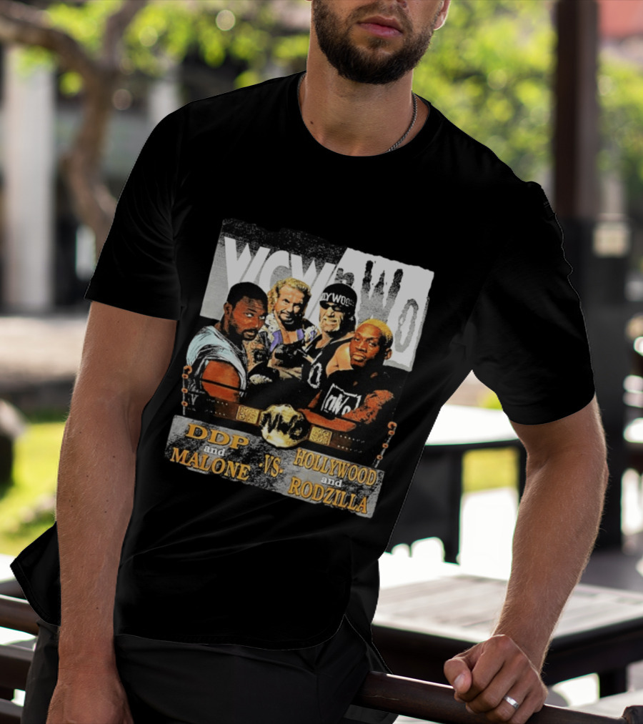 WCW NWo DDP And Malone Vs Hollywood And Rodzilla 90s Wrestling T-Shirt
