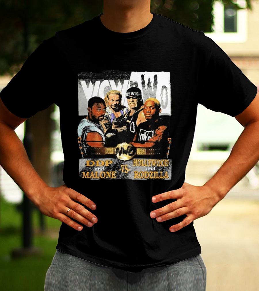 WCW NWo DDP And Malone Vs Hollywood And Rodzilla 90s Wrestling T-Shirt