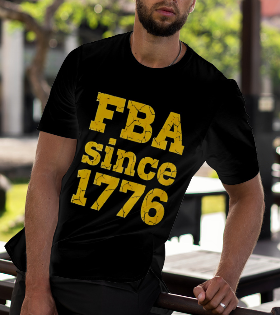 FBA Since 1776 Yellow Cheese Letters T-Shirt