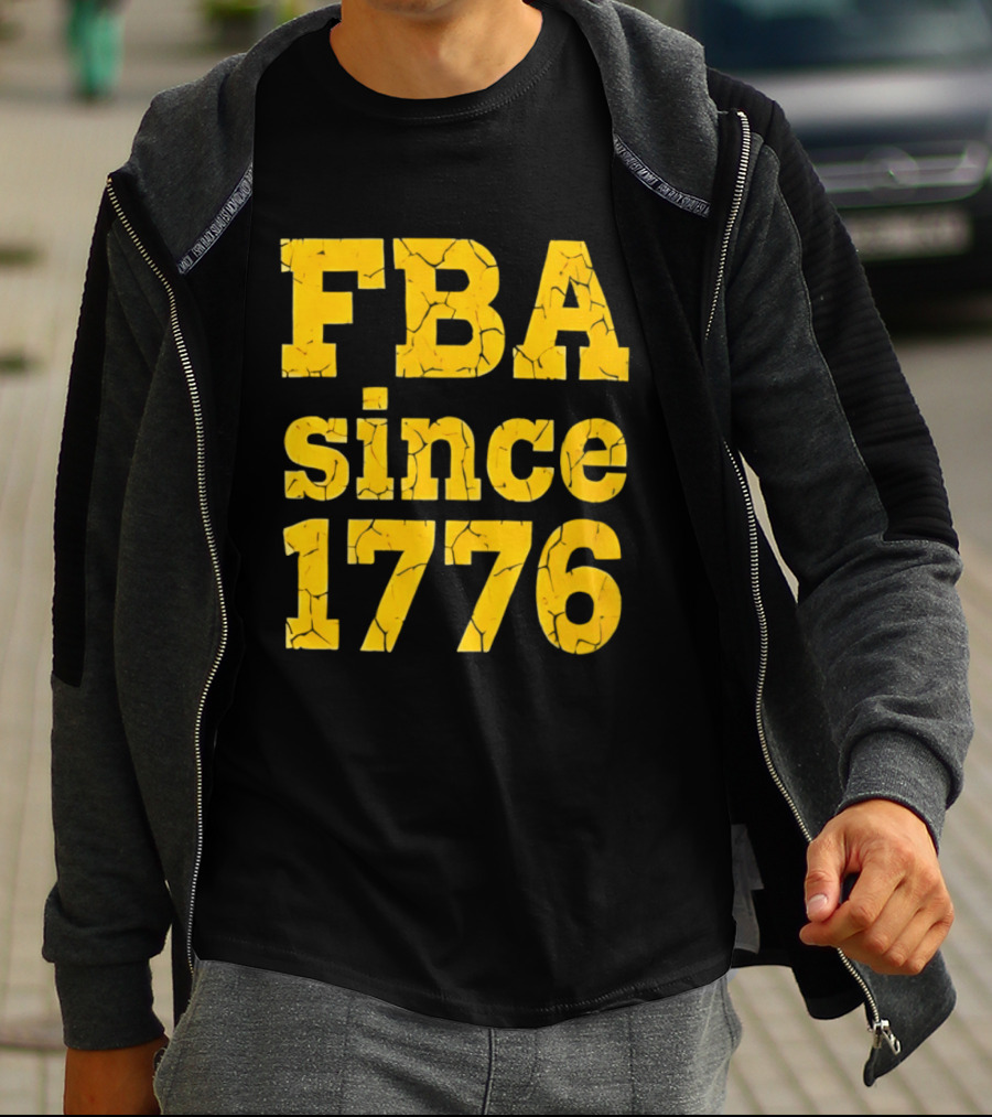 FBA Since 1776 Yellow Cheese Letters T-Shirt
