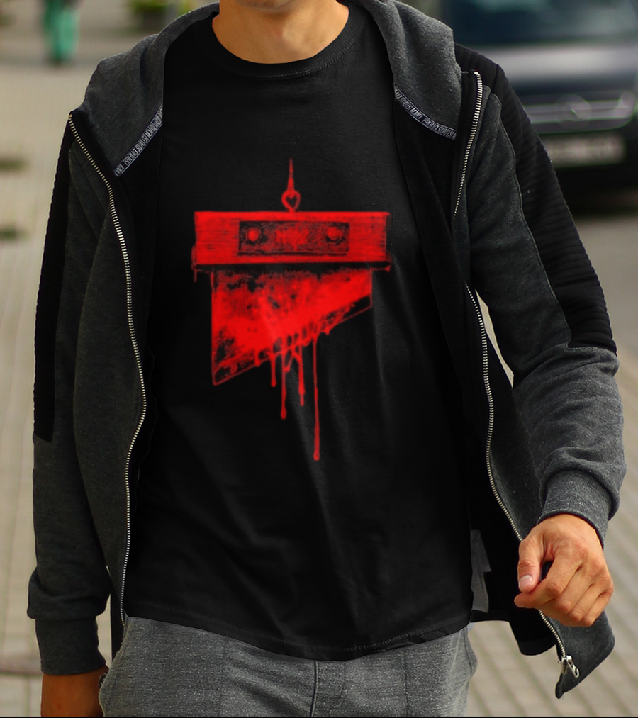 Noyz Narcos Italian Horror Story Ghigliottina Blood Dripping Guillotine T-Shirt