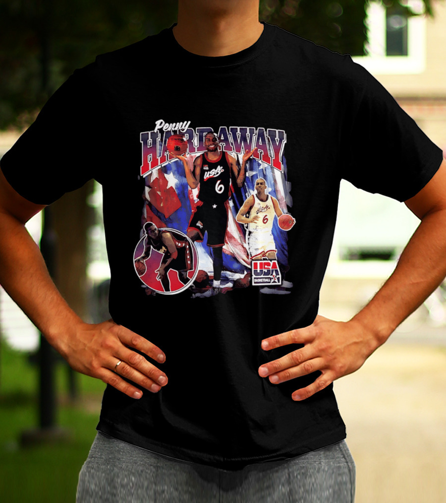 Penny Hardaway USA Basketball Legend Stars And Stripes USA Basketball T-Shirt