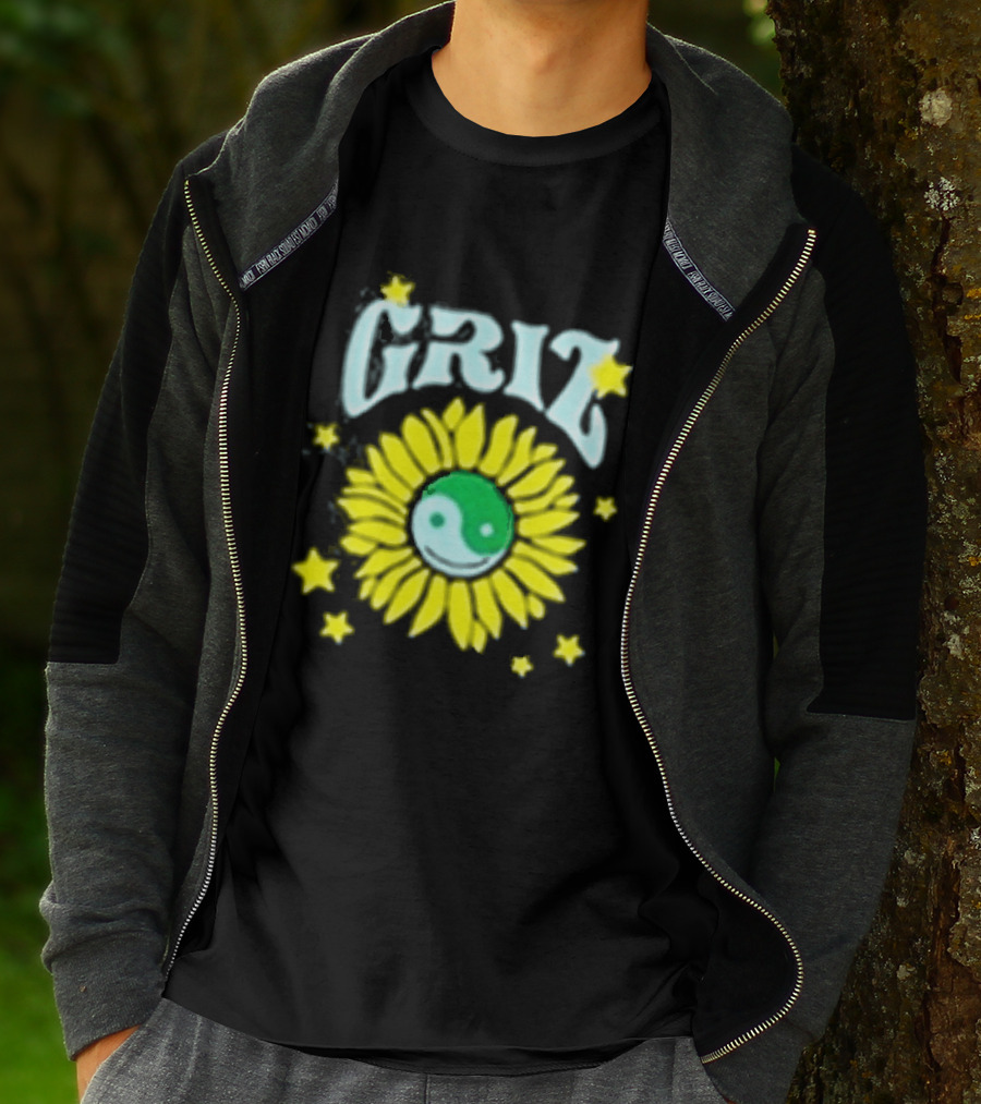 Griz Sunflower Yin Yang Starry T-Shirt
