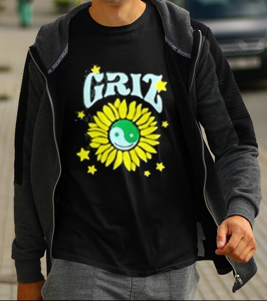 Griz Sunflower Yin Yang Starry T-Shirt