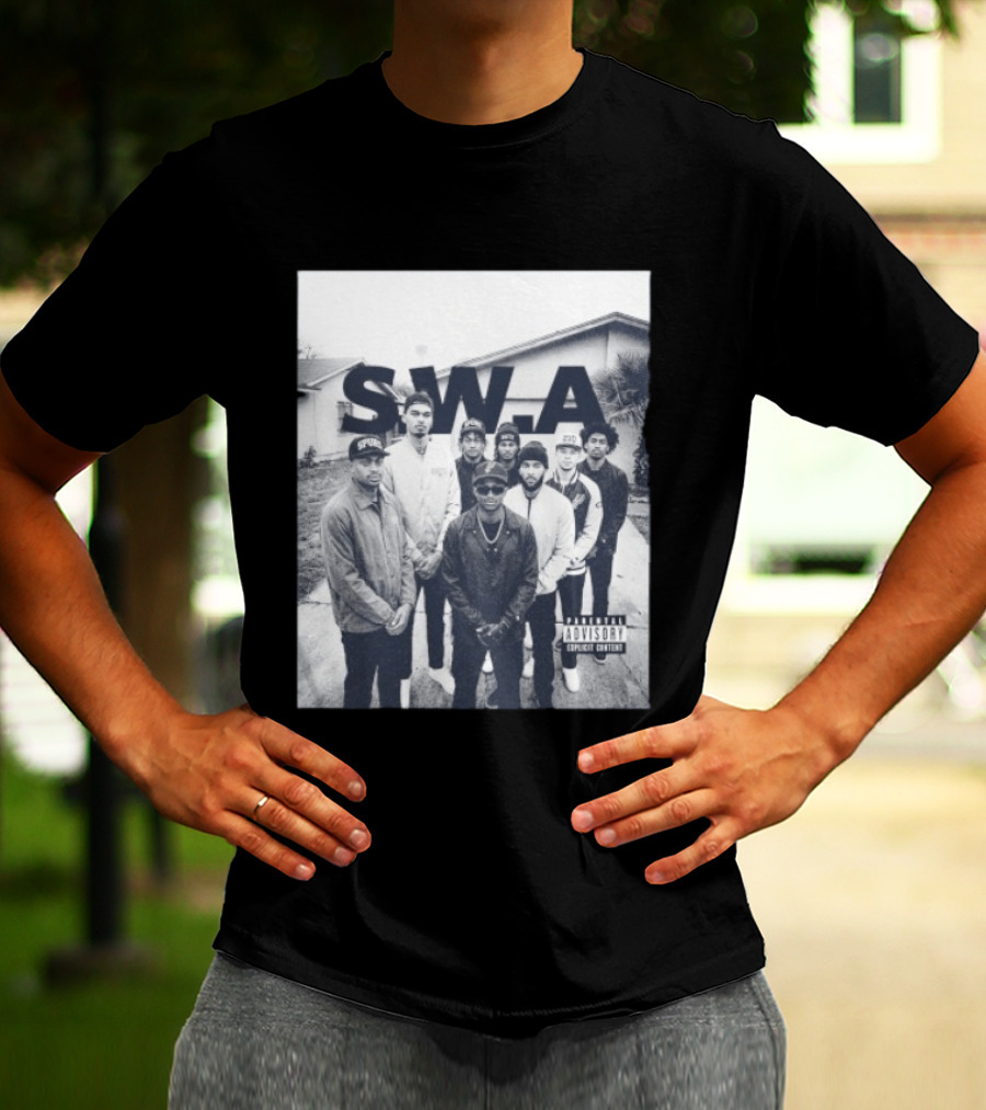 S.W.A San Antonio Spurs NBA Team Photo Iconic Streetwear T-Shirt