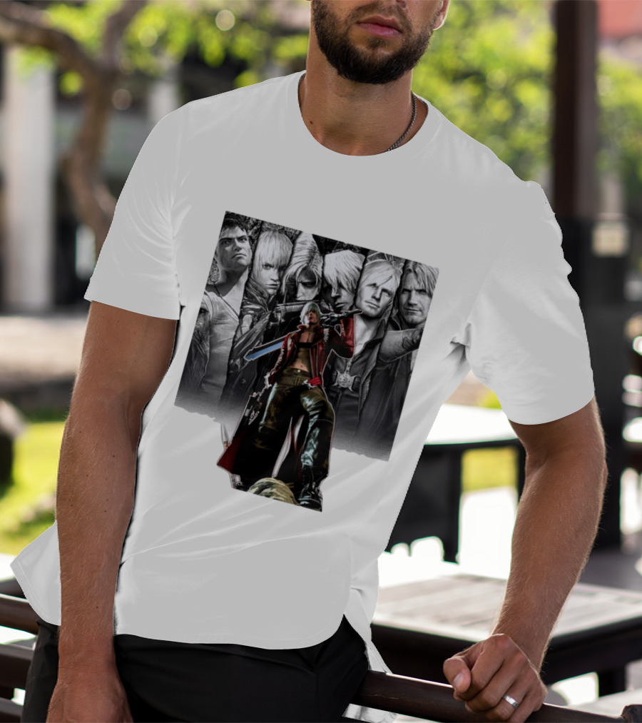 Dante Gen Devil May Cry Anime Collage Character Montage T-Shirt