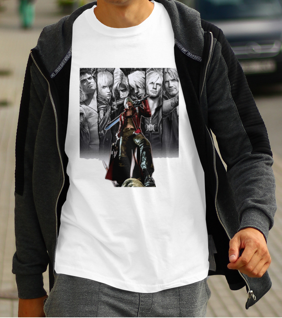 Dante Gen Devil May Cry Anime Collage Character Montage T-Shirt