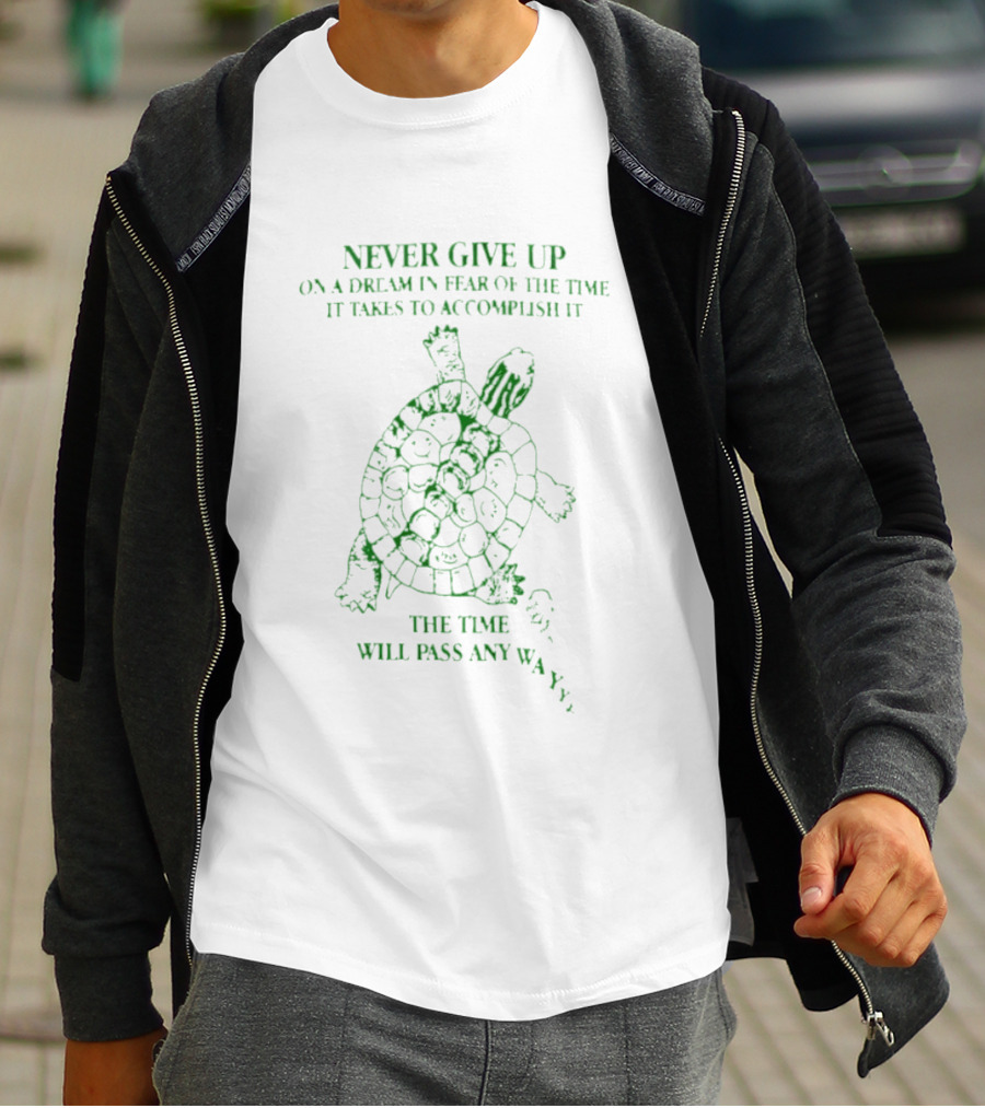 Never Give Up On A Dream Turtle The Time Will Pass Anyway T-Shirt