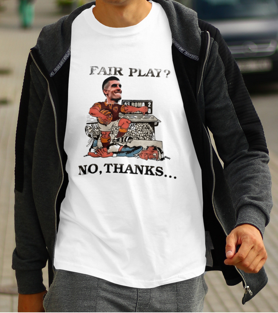 Gianluca Mancini AS Roma Fair Play No Thanks Comic T-Shirt