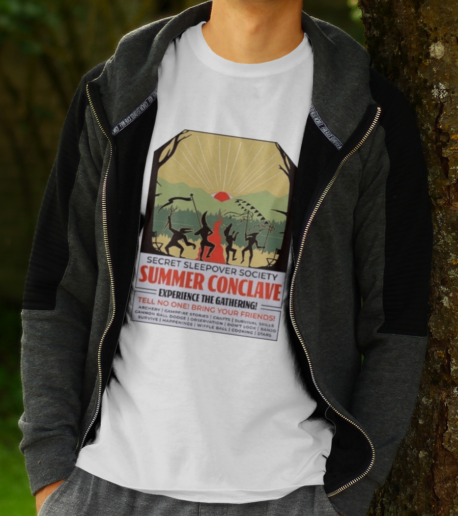 Secret Sleepover Society Summer Conclave Experience The Gathering Archery Campfire Stories Crafts Survival Skills T-Shirt