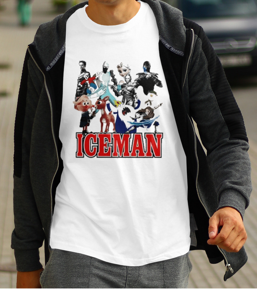 Secretclub Iceman Rudolph And Frosty Characters T-Shirt