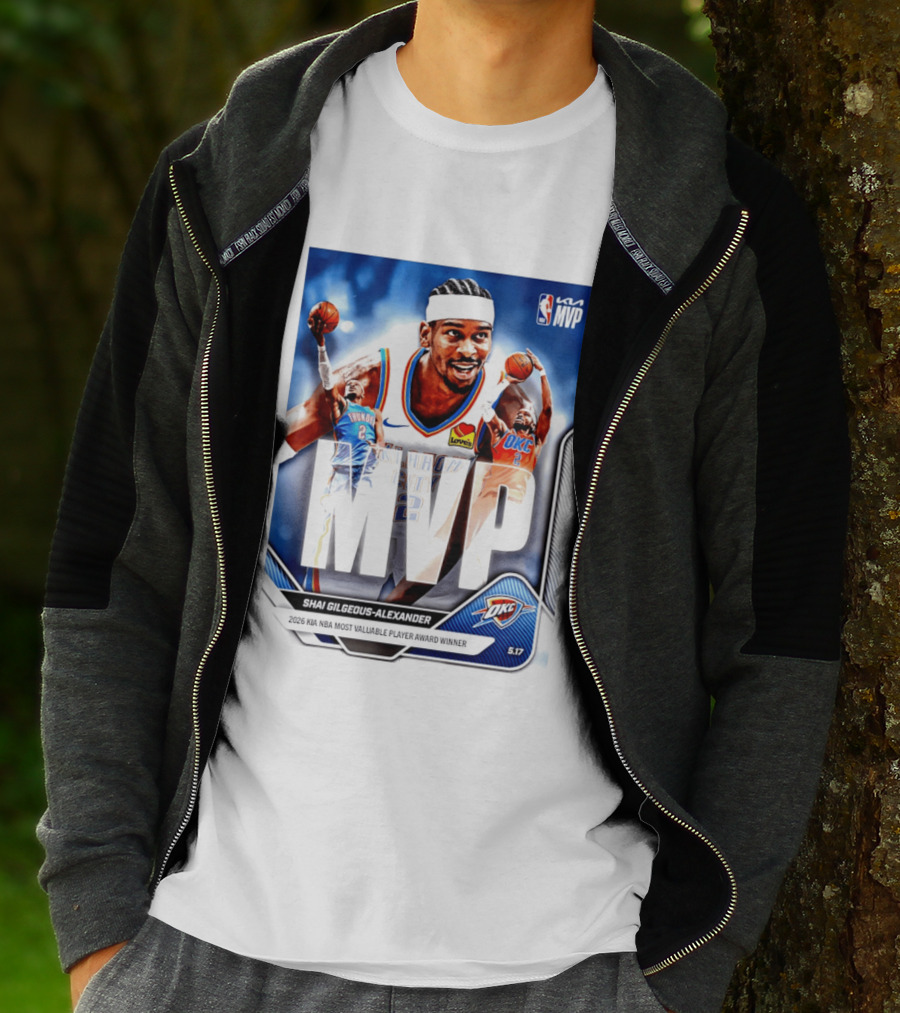 Shai Gilgeous Alexander Oklahoma City Thunder 2026 Kia NBA MVP Most Valuable Player Award Winner T-Shirt