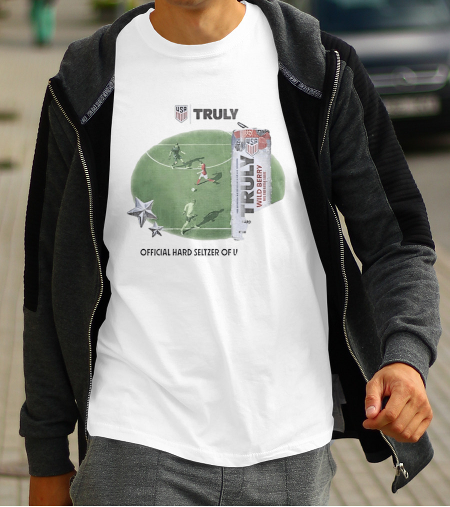 USA Truly Hard Seltzer Wild Berry Soccer Collaboration T-Shirt