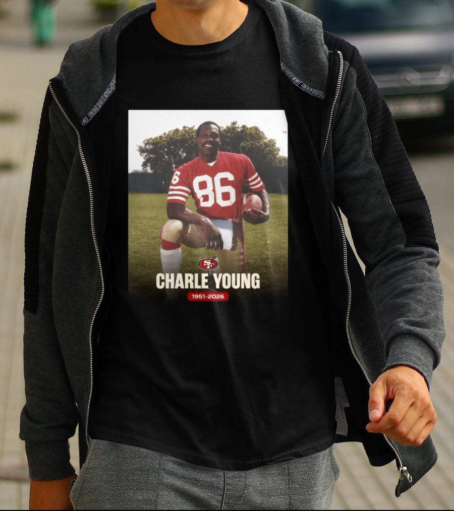 San Francisco 49ers Charle Young 86 1951 2026 T-Shirt