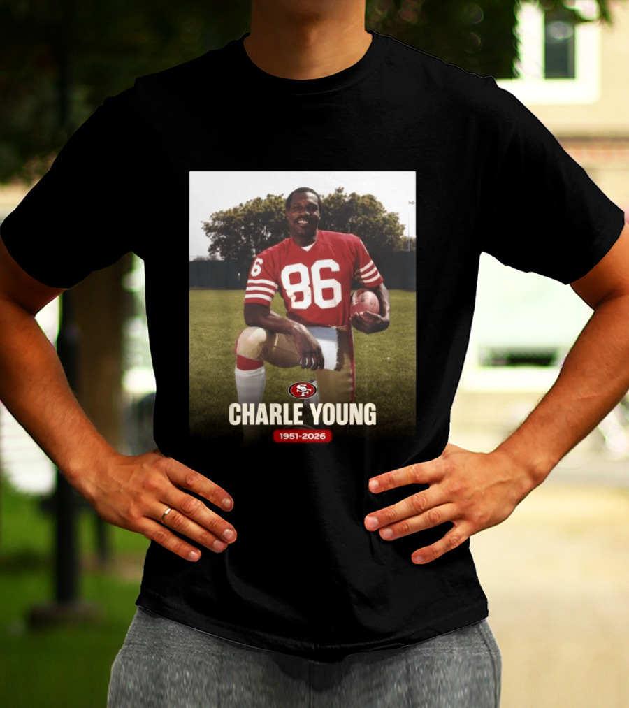 San Francisco 49ers Charle Young 86 1951 2026 T-Shirt