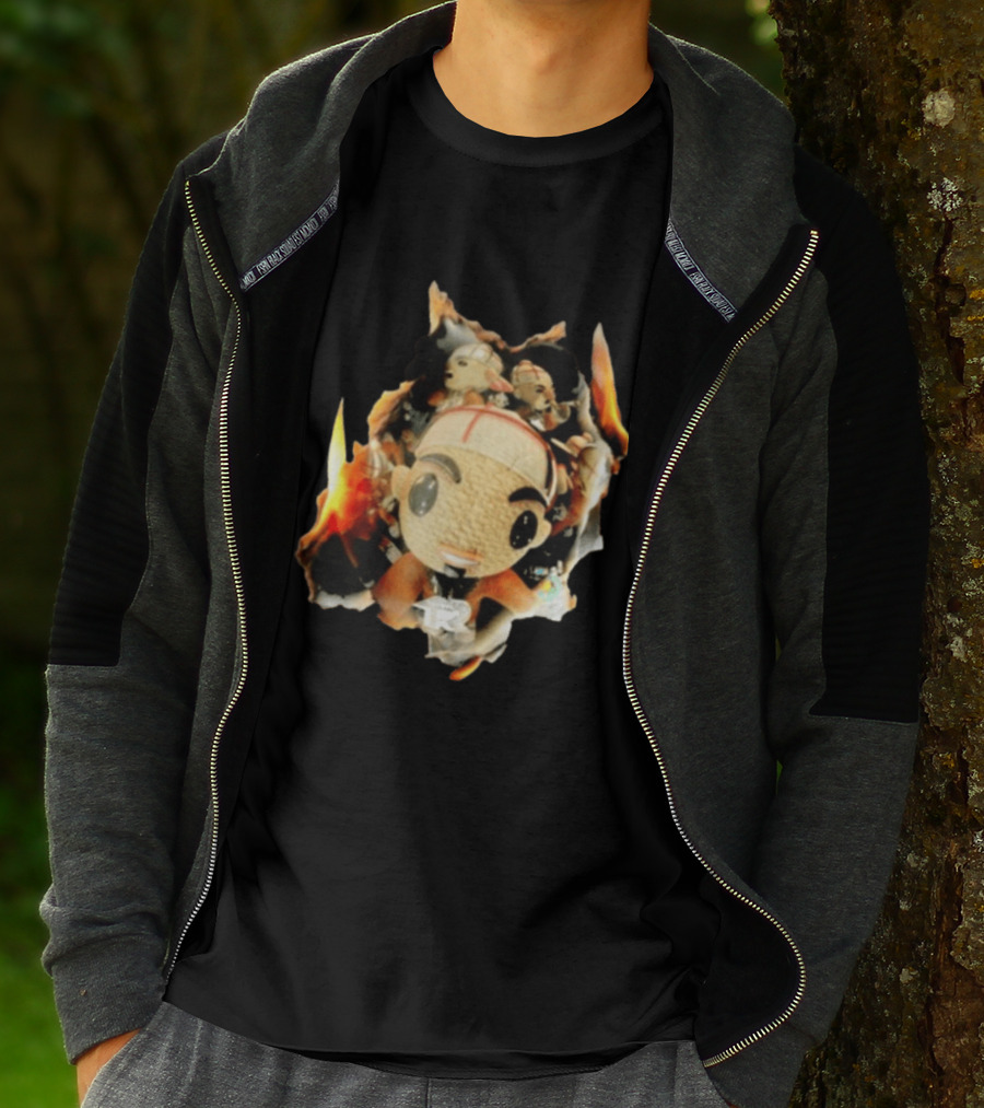Street Mob Chuyin Los Locos Nunca Mueren Burning Plush Doll Fiery T-Shirt