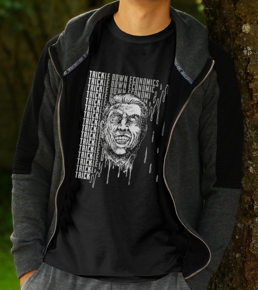 Trickle Down Economics Melting Face Concept T-Shirt