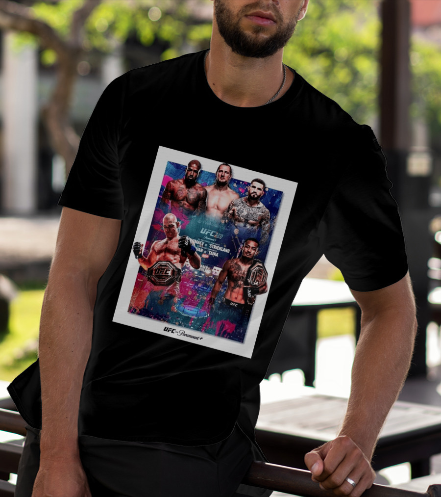 UFC 328 Khamzat Chimaev Vs Sean Strickland Joshua Van Vs Tatsuro Taira May 9 2026 Event UFC X Paramount Plus T-Shirt