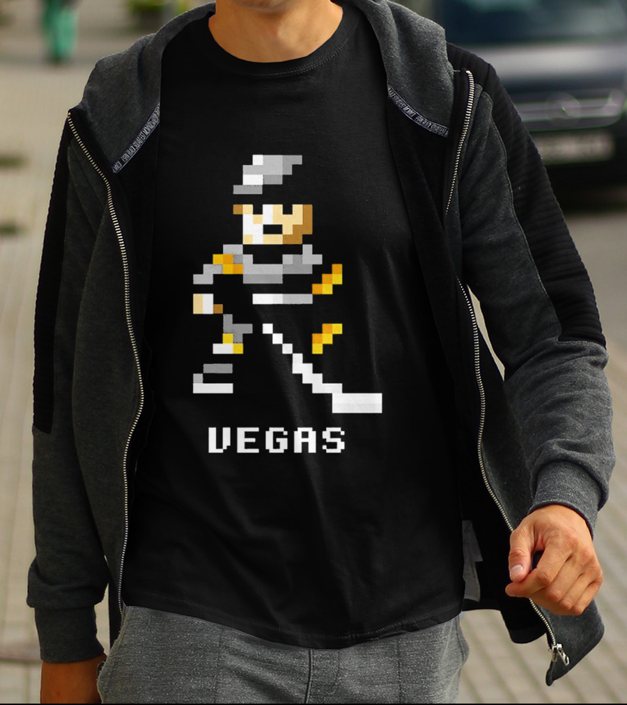 Vegas Golden Knights 8 Bit Hockey Pixel T-Shirt