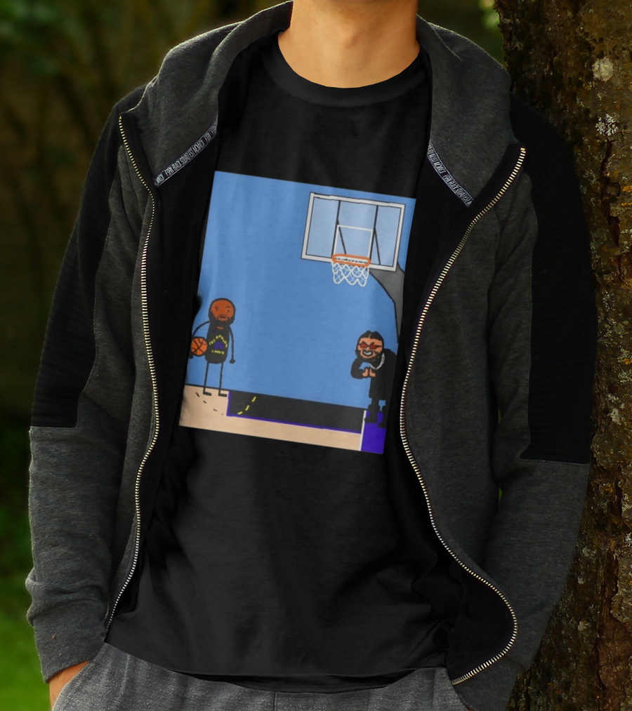 Villain Brooks Vs Dillon Brooks Basketball Humor Phoenix Suns Sketch T-Shirt